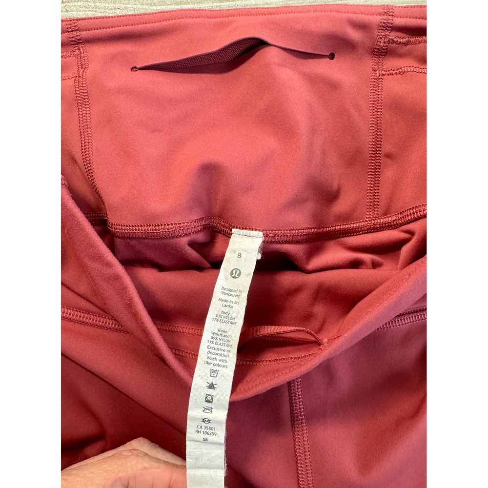 Lululemon Align High Rise Leggings Size 8 Nulu Yoga Soft Stretch Mulled Wine - Picture 6 of 10